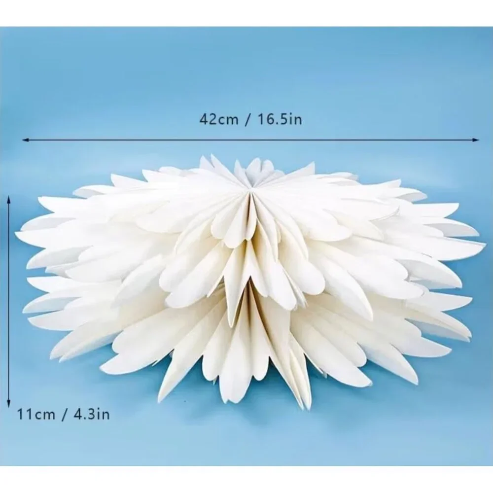 3pcs White Paper Light Shades Hanging Ornament 3DPaper Lampshade Decoration
